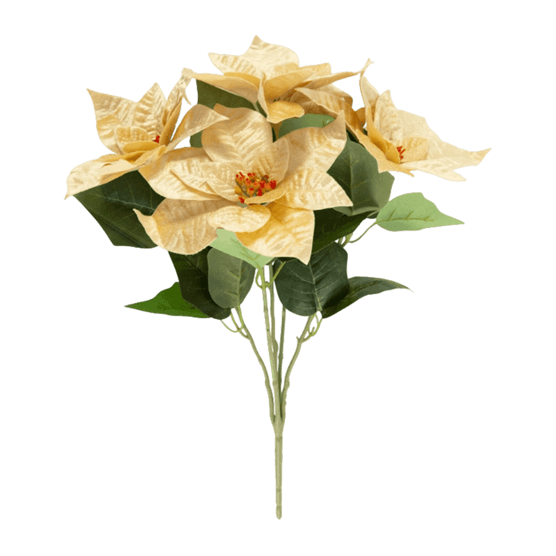 5 Heads Artificial Poinsettia Pick Bouquet