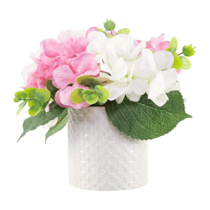 Artificial Hydrangea In Ceramic Pot Artificial Hydrangea In Ceramic Pot