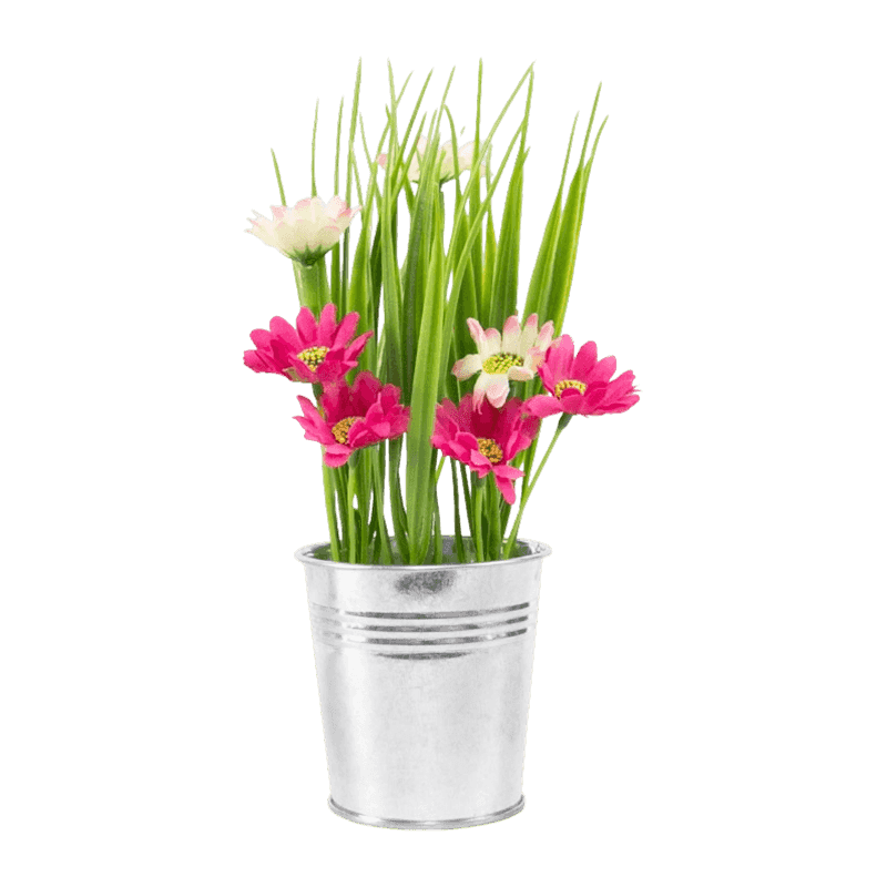 Artificial Potted Daisy Flower In Pot