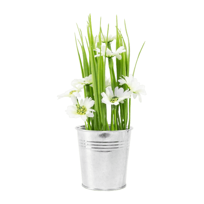 Artificial Potted Daisy Flower In Pot