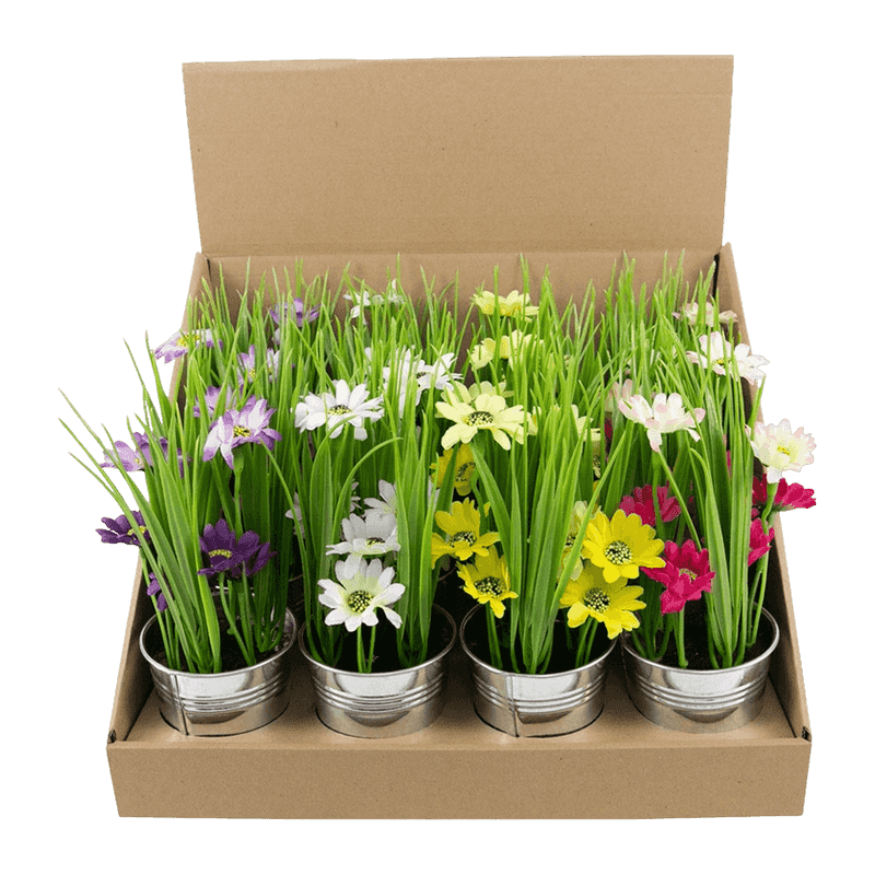 Artificial Potted Daisy Flower In Pot