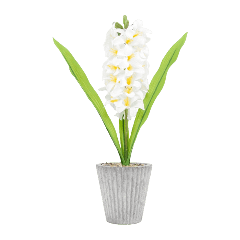 14"Artificial Hyacinth Flowers In Paper Pot 14"Artificial Hyacinth Flowers In Paper Pot