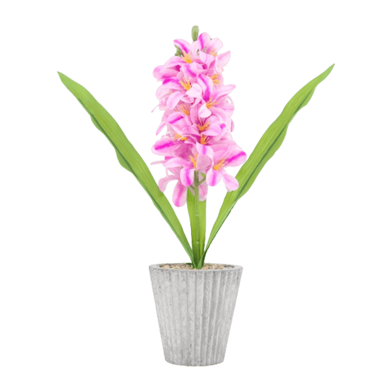 14"Artificial Hyacinth Flowers In Paper Pot 14"Artificial Hyacinth Flowers In Paper Pot