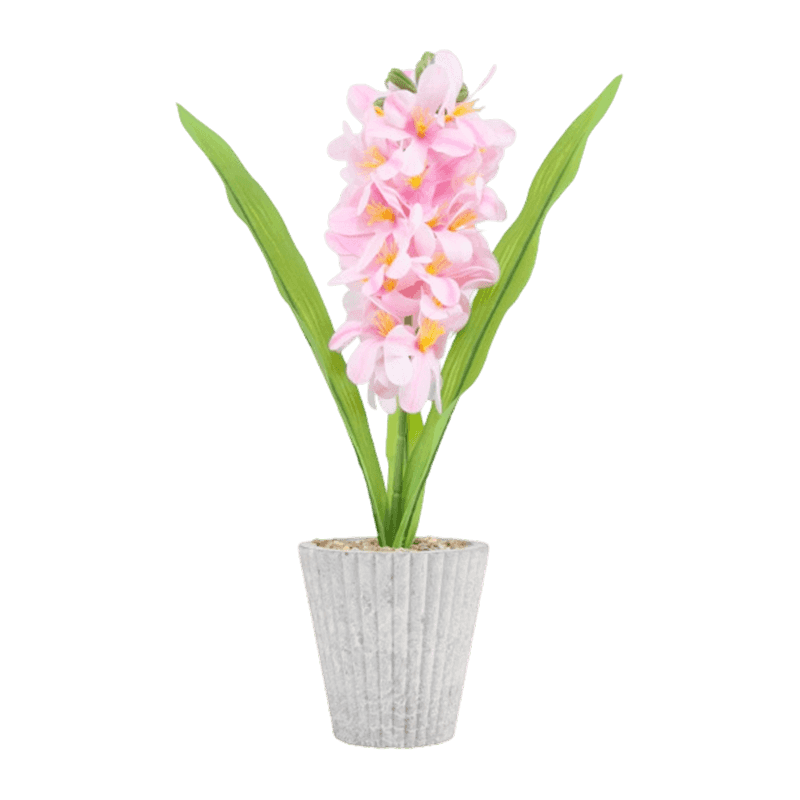 14"Artificial Hyacinth Flowers In Paper Pot 14"Artificial Hyacinth Flowers In Paper Pot