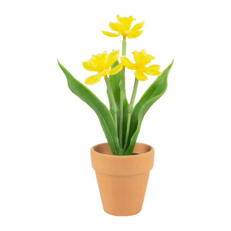 8.27"Artificial Narcissus Flowers In Clay Pot 8.27"Artificial Narcissus Flowers In Clay Pot