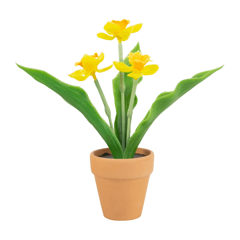 8.27"Artificial Narcissus Flowers In Clay Pot 8.27"Artificial Narcissus Flowers In Clay Pot