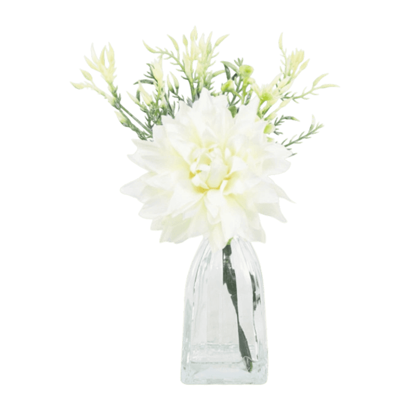9.65"Artificial Daisy Flower In Glass Pot With Glue 9.65"Artificial Daisy Flower In Glass Pot With Glue