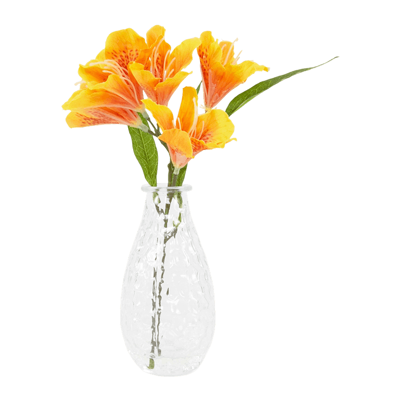 Artificial Azalea In Glass Pot
