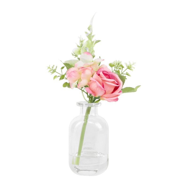 Artificial Flower With Glass Pot Artificial Flower With Glass Pot