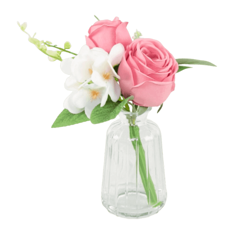 Artificial Potted Rose Flower Artificial Potted Rose Flower
