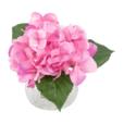 Artificial Hydrangea In Glass Pot With Fake Water Artificial Hydrangea In Glass Pot With Fake Water
