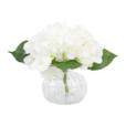 Artificial Hydrangea In Glass Pot With Fake Water Artificial Hydrangea In Glass Pot With Fake Water