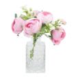 7"Artificial Rose In Glass Pot With Glue 7"Artificial Rose In Glass Pot With Glue