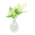 21cm Artificial Rose With 2 Flower In Glass 21cm Artificial Rose With 2 Flower In Glass