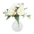 Artificial Potted Rose With Glue
