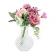 Artificial Potted Rose With Glue