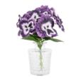 8.3" Artificial Poppy Flowers In Glass Pot 8.3" Artificial Poppy Flowers In Glass Pot