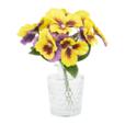 8.3" Artificial Poppy Flowers In Glass Pot 8.3" Artificial Poppy Flowers In Glass Pot