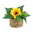 6"Artificial Potted Sunflower With Rattan 6"Artificial Potted Sunflower With Rattan