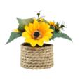 6"Artificial Potted Sunflower With Rattan 6"Artificial Potted Sunflower With Rattan