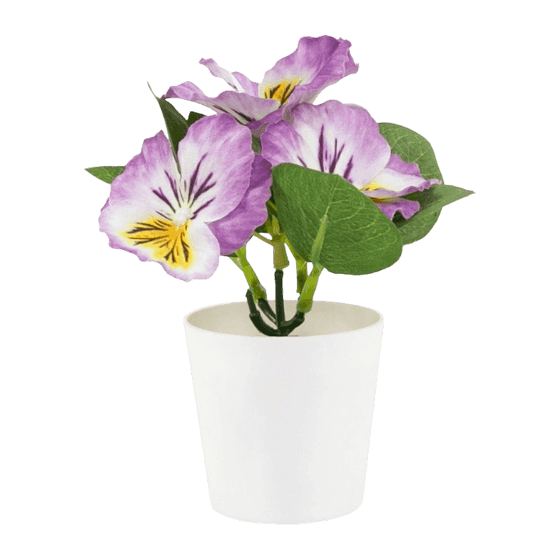 Set of 3 Artificial Poppy Flowers In PP Pot