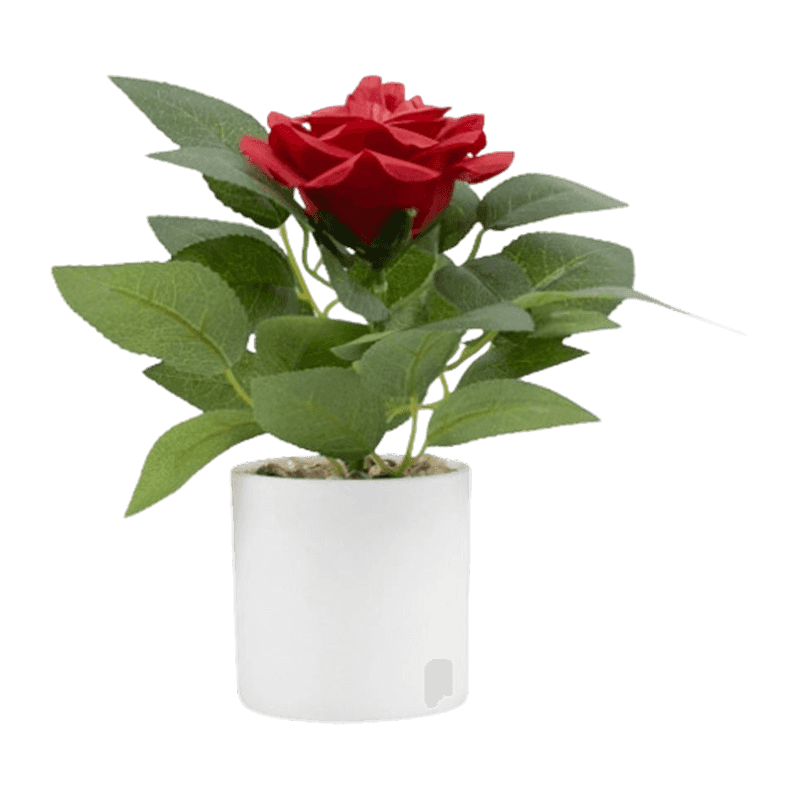 8.6"Artificial Rose In PP Pot