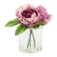 7.5"Artificial Peony In Glass Pot 7.5"Artificial Peony In Glass Pot