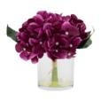 9.45"Artificial Hydrangea In Glass with Glue 9.45"Artificial Hydrangea In Glass with Glue