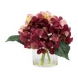 9.45"Artificial Hydrangea In Glass with Glue 9.45"Artificial Hydrangea In Glass with Glue