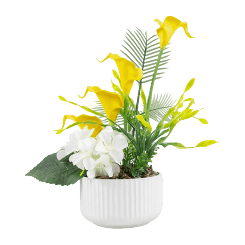 13.8" Calla Lily Flower In PP Pot