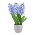 16" Artificial Hyacinth In Cement Pot With 3 16" Artificial Hyacinth In Cement Pot With 3