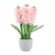 16" Artificial Hyacinth In Cement Pot With 3 16" Artificial Hyacinth In Cement Pot With 3