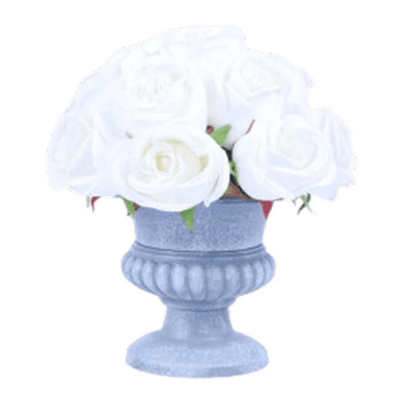 Artificial Rose In PP Pot X 14 Flowers