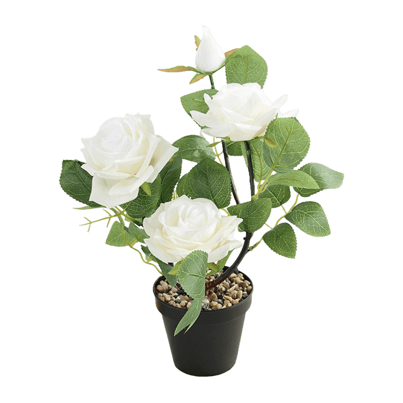 Artificial Rose In PP Pot 30cm Artificial Rose In PP Pot 30cm