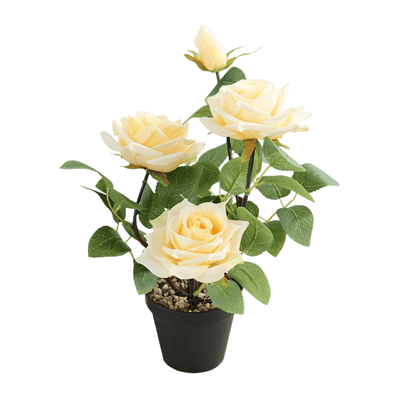 Artificial Rose In PP Pot 30cm Artificial Rose In PP Pot 30cm
