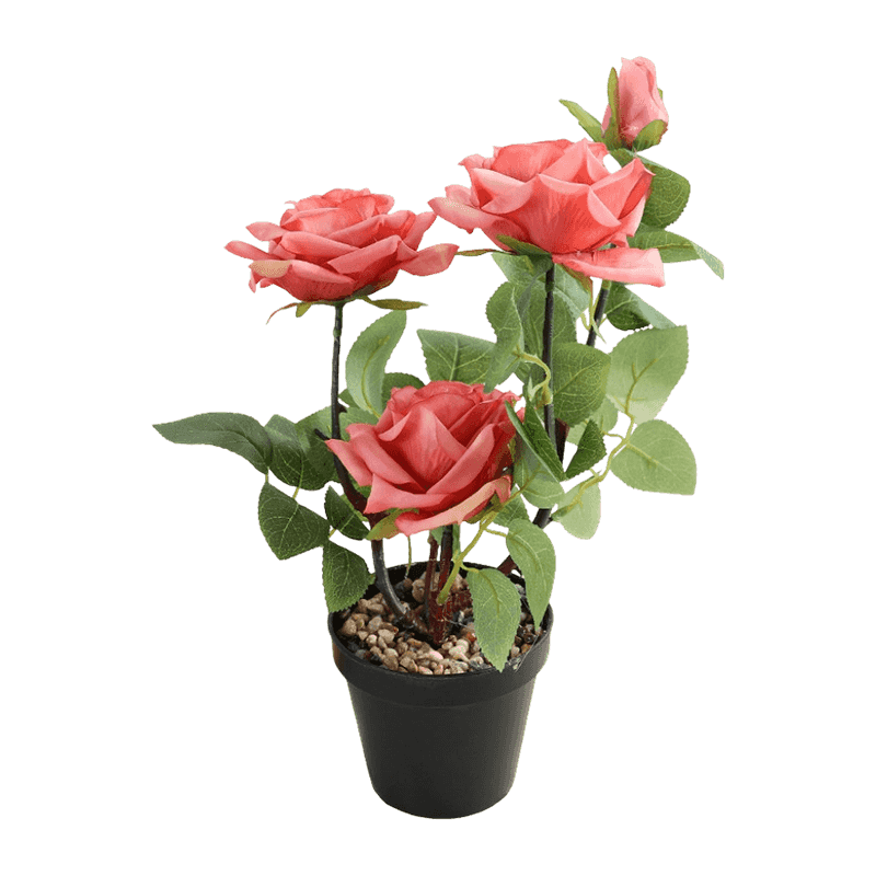 Artificial Rose In PP Pot 30cm Artificial Rose In PP Pot 30cm