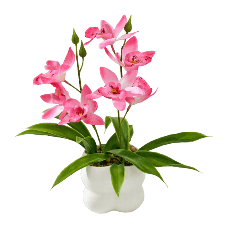 Artificial Orchid In PP Pot