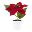 Artificial Poinsettia Flower In PP Pot Artificial Poinsettia Flower In PP Pot