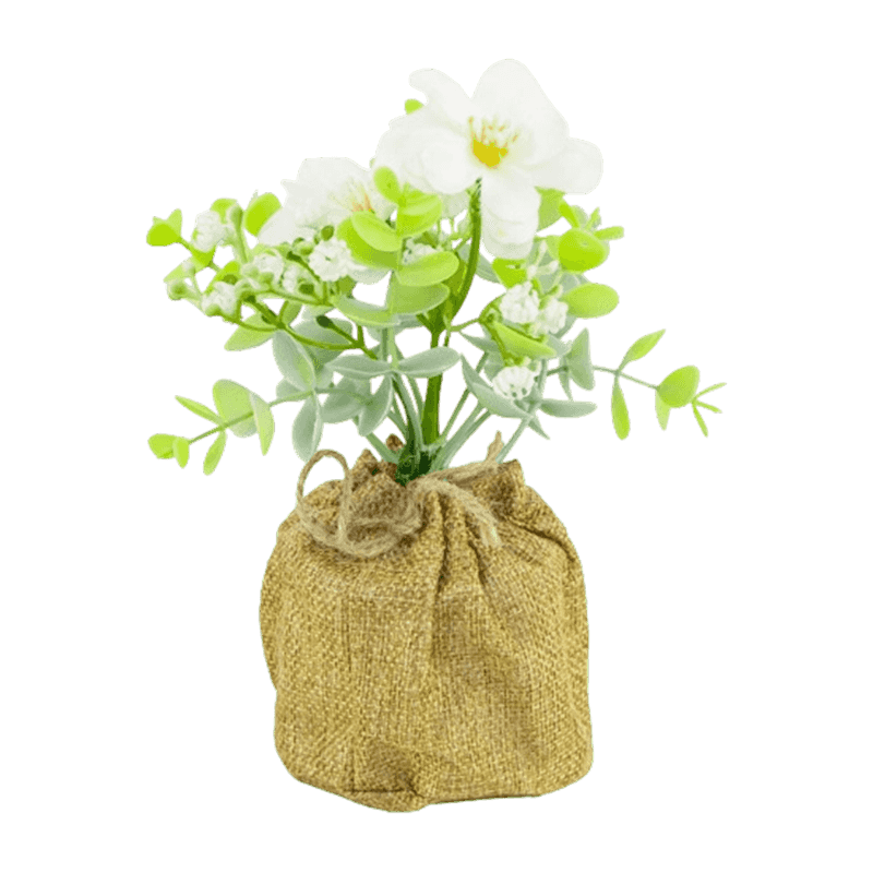 Artificial Flowrs In Jute 19cm
