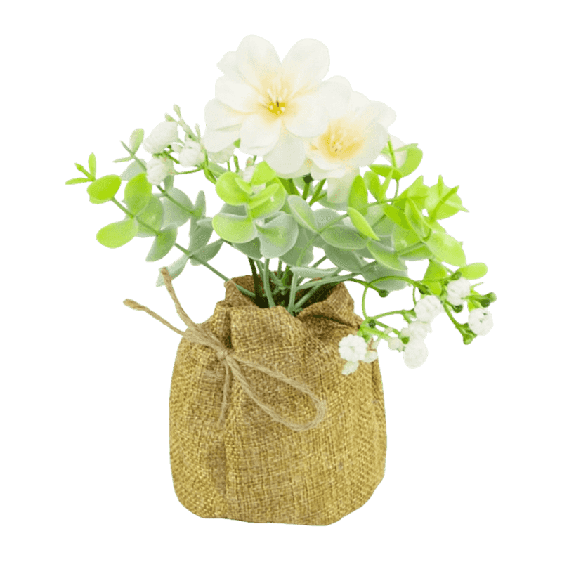 Artificial Flowrs In Jute 19cm