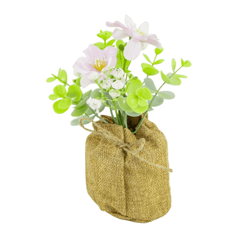 Artificial Flowrs In Jute 19cm