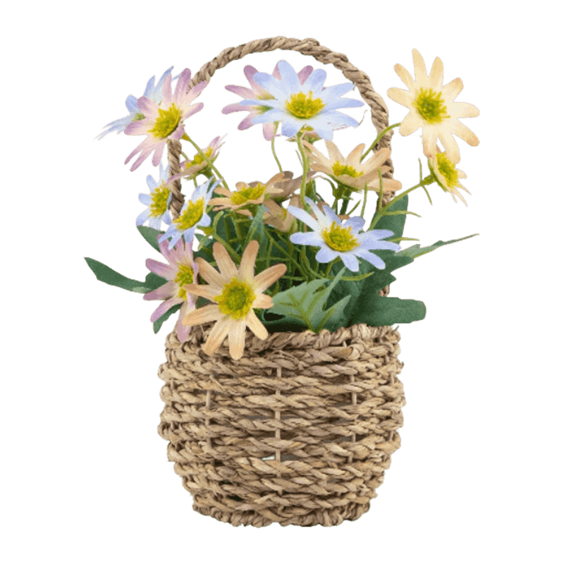 3D Daisy Flower In Rattan Pot 22cm
