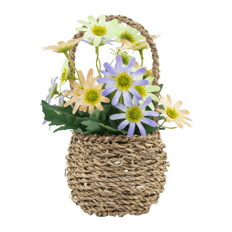 3D Daisy Flower In Rattan Pot 22cm