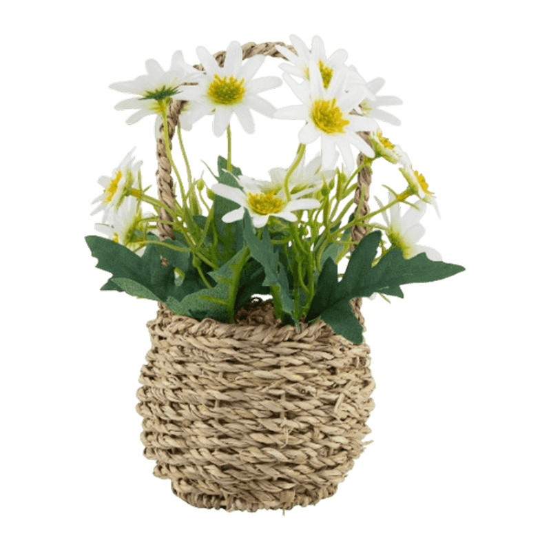3D Daisy Flower In Rattan Pot 22cm