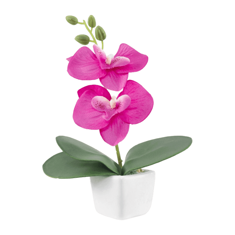 Artificial Orchid In Ceramic Pot