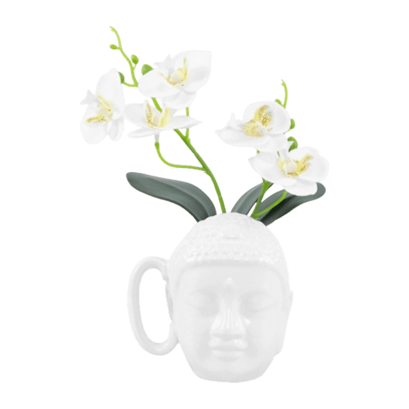 10.2"Artificial 3D Orchid In Buddha Pot