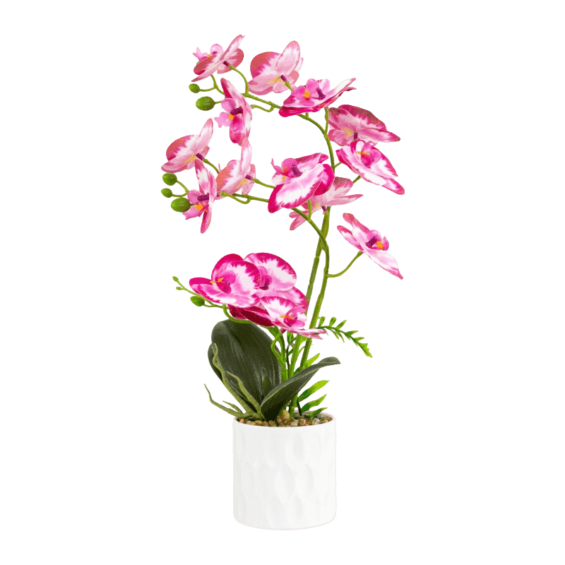 Artificial Orchid In PP Pot With 15 Flowers