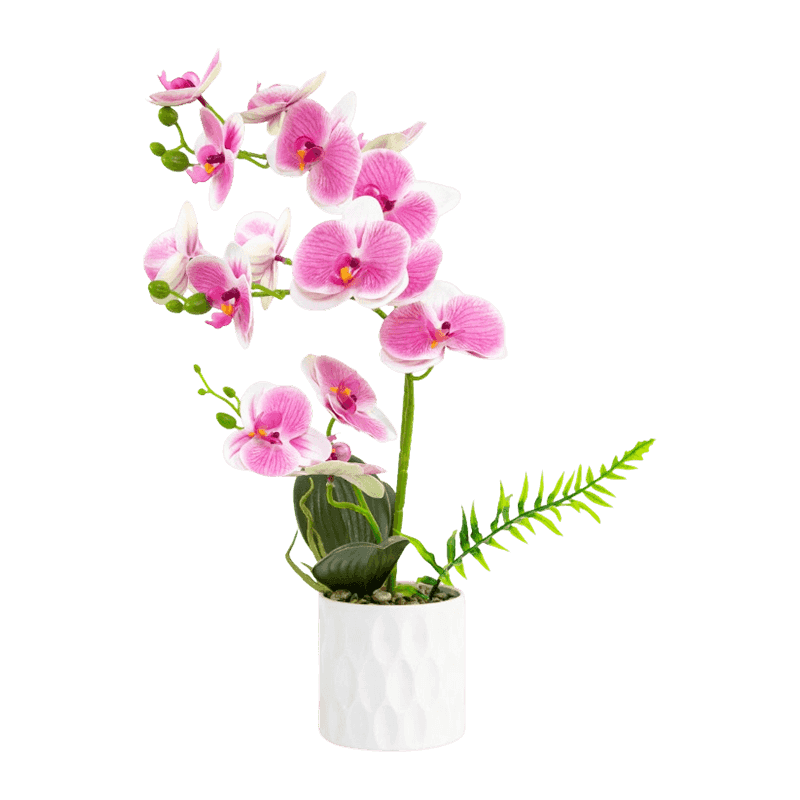 Artificial Orchid In PP Pot With 15 Flowers Artificial Orchid In PP Pot With 15 Flowers