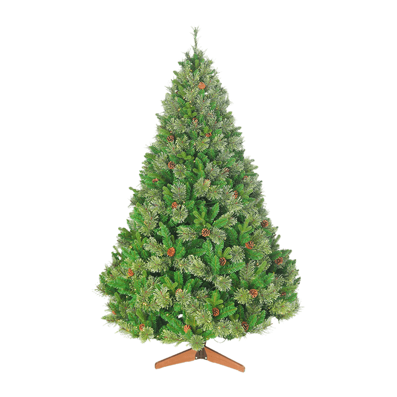 PE PVC Pine Needle Pre Lit Christmas Tree
