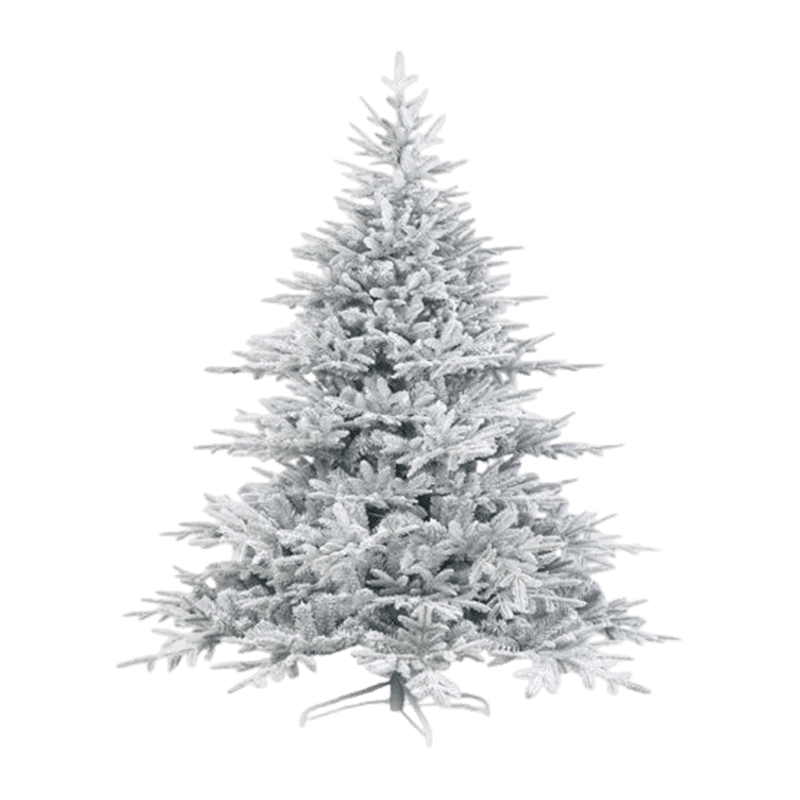 PE Mixed Flocked Christmas Tree Solid Color